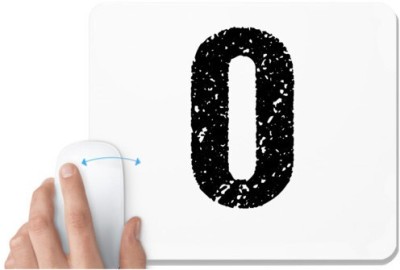 UDNAG White Mousepad 'Alphabet | O' for Computer / PC / Laptop [230 x 200 x 5mm] Mousepad(White)