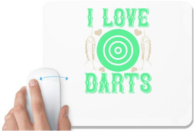 UDNAG White Mousepad 'Dart | I Love Darts' for Computer / PC / Laptop [230 x 200 x 5mm] Mousepad(White)