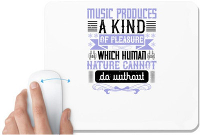 UDNAG White Mousepad 'Music Violin | Music produces a kind of pleasure which human nature cannot do without' for Computer / PC / Laptop [230 x 200 x 5mm] Mousepad(White)