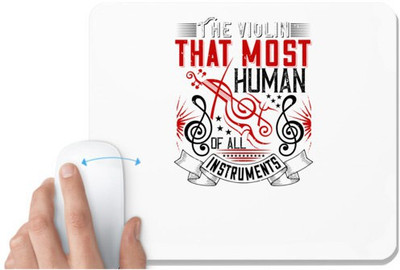 UDNAG White Mousepad 'Music Violin | The violin that most human of all instruments' for Computer / PC / Laptop [230 x 200 x 5mm] Mousepad(White)