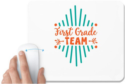 UDNAG White Mousepad 'Student teacher | First grade team' for Computer / PC / Laptop [230 x 200 x 5mm] Non Slip Base Mousepad(White)