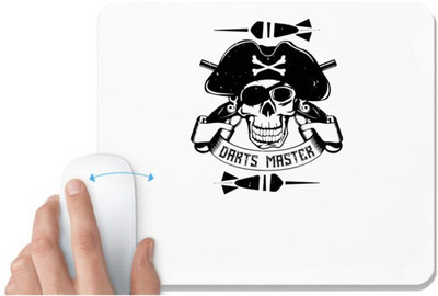 UDNAG White Mousepad 'Dart | Darts Master' for Computer / PC / Laptop [230 x 200 x 5mm] Non Slip Base Mousepad(White)