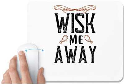 UDNAG White Mousepad 'Cooking | wish me away' for Computer / PC / Laptop [230 x 200 x 5mm] Non Slip Base Mousepad(White)