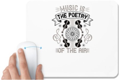 UDNAG White Mousepad 'Music Violin | Music is the poetry of the air' for Computer / PC / Laptop [230 x 200 x 5mm] Mousepad(White)