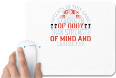 UDNAG White Mousepad 'Golf | Success in this game depends less on strength of body than strength of mind and character' for Computer / PC / Laptop [230 x 200 x 5mm] Mousepad(White)