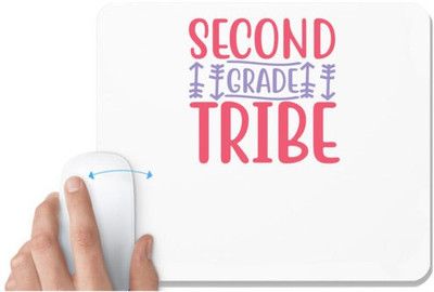 UDNAG White Mousepad 'Student teacher | Second Grade TRIBE' for Computer / PC / Laptop [230 x 200 x 5mm] Non Slip Base Mousepad(White)