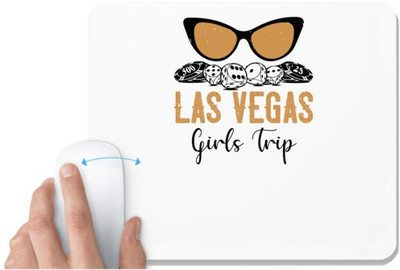 UDNAG White Mousepad 'Girls trip | las vegas girls trip' for Computer / PC / Laptop [230 x 200 x 5mm] Non Slip Base Mousepad(White)