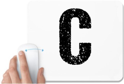 UDNAG White Mousepad 'Alphabet | C' for Computer / PC / Laptop [230 x 200 x 5mm] Mousepad(White)