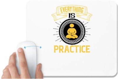UDNAG White Mousepad 'Team Coach | Everything is practice' for Computer / PC / Laptop [230 x 200 x 5mm] Mousepad(White)
