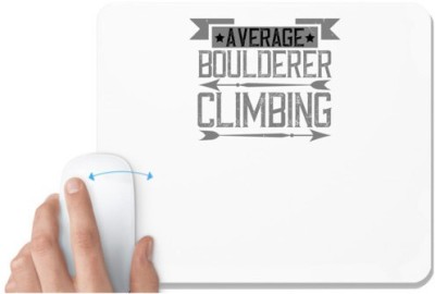 UDNAG White Mousepad 'Climbing | Average Boulderer Climbing' for Computer / PC / Laptop [230 x 200 x 5mm] Mousepad(White)