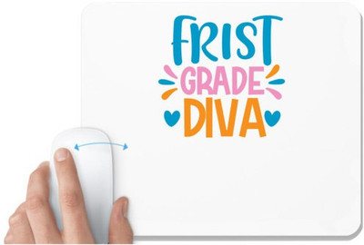 UDNAG White Mousepad 'Student teacher | first grade divaa' for Computer / PC / Laptop [230 x 200 x 5mm] Mousepad(White)