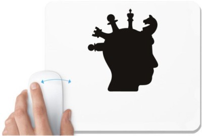UDNAG White Mousepad 'Chess | Chess pieces 9' for Computer / PC / Laptop [230 x 200 x 5mm] Mousepad(White)