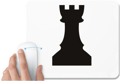 UDNAG White Mousepad 'Chess | Chess pieces 5' for Computer / PC / Laptop [230 x 200 x 5mm] Non Slip Base Mousepad(White)