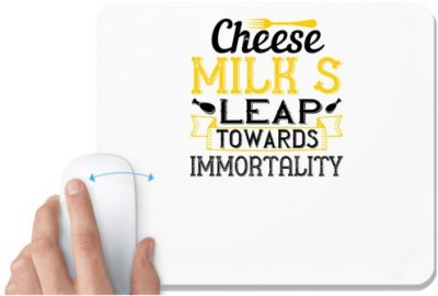 UDNAG White Mousepad 'Cooking | Cheese–milk’s leap towards immortality' for Computer / PC / Laptop [230 x 200 x 5mm] Mousepad(White)