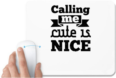 UDNAG White Mousepad 'Couple | Calling me cute is nice' for Computer / PC / Laptop [230 x 200 x 5mm] Mousepad(White)
