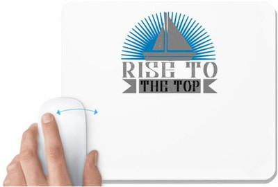 UDNAG White Mousepad 'Boating | Rise to the top' for Computer / PC / Laptop [230 x 200 x 5mm] Mousepad(White)