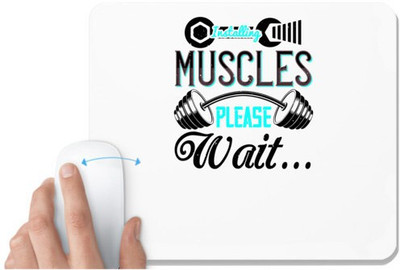 UDNAG White Mousepad 'Girls trip | installing muscles please wait' for Computer / PC / Laptop [230 x 200 x 5mm] Mousepad(White)