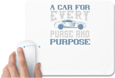 UDNAG White Mousepad 'Car | A car for every purse and purposee' for Computer / PC / Laptop [230 x 200 x 5mm] Non Slip Base Mousepad(White)