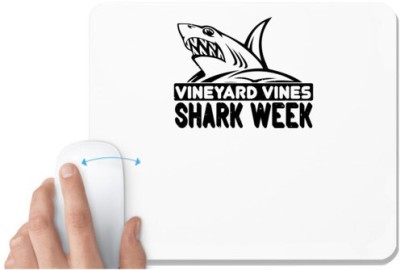 UDNAG White Mousepad 'Shark | vineyard vines Shark Week' for Computer / PC / Laptop [230 x 200 x 5mm] Mousepad(White)