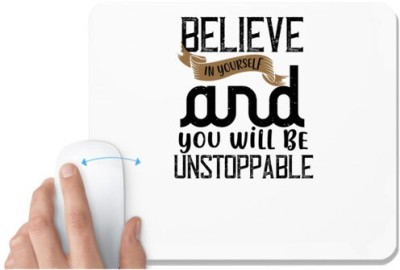 UDNAG White Mousepad 'Cooking | believe in yourself' for Computer / PC / Laptop [230 x 200 x 5mm] Mousepad(White)