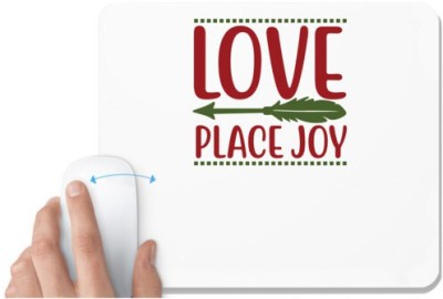 UDNAG White Mousepad 'Christmas | love place joy' for Computer / PC / Laptop [230 x 200 x 5mm] Mousepad(White)
