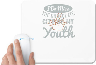 UDNAG White Mousepad 'Chocolate | I do miss the Chocolate City of my youth' for Computer / PC / Laptop [230 x 200 x 5mm] Non Slip Base Mousepad(White)