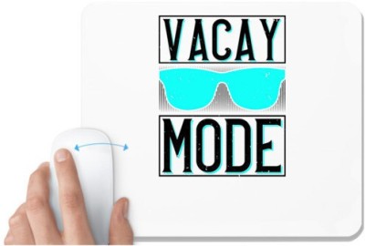 UDNAG White Mousepad 'Girls trip | vacay mode' for Computer / PC / Laptop [230 x 200 x 5mm] Mousepad(White)