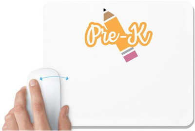 UDNAG White Mousepad 'Student teacher | Pre-k' for Computer / PC / Laptop [230 x 200 x 5mm] Non Slip Base Mousepad(White)