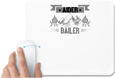 UDNAG White Mousepad 'Climbing | Aider Bailer' for Computer / PC / Laptop [230 x 200 x 5mm] Non Slip Base Mousepad(White)