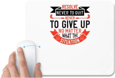 UDNAG White Mousepad 'Golf | Resolve never to quit, never to give up, no matter what the situation' for Computer / PC / Laptop [230 x 200 x 5mm] Mousepad(White)
