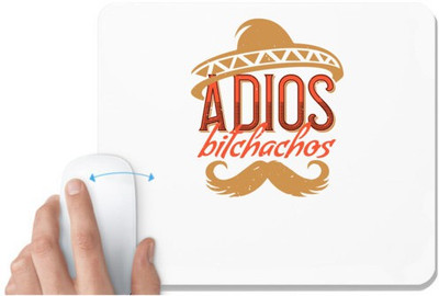 UDNAG White Mousepad 'Girls trip | adios bitchachos' for Computer / PC / Laptop [230 x 200 x 5mm] Non Slip Base Mousepad(White)