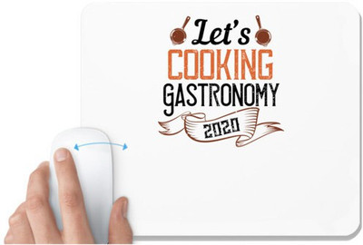UDNAG White Mousepad 'Cooking | let’s cooking gastronomy 00' for Computer / PC / Laptop [230 x 200 x 5mm] Non Slip Base Mousepad(White)