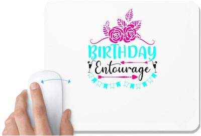UDNAG White Mousepad 'Girls trip | birthday entourage' for Computer / PC / Laptop [230 x 200 x 5mm] Non Slip Base Mousepad(White)