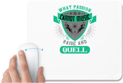 UDNAG White Mousepad 'Music Violin | What passion cannot music raise and quell' for Computer / PC / Laptop [230 x 200 x 5mm] Mousepad(White)