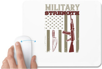 UDNAG White Mousepad 'Military | military strength' for Computer / PC / Laptop [230 x 200 x 5mm] Mousepad(White)