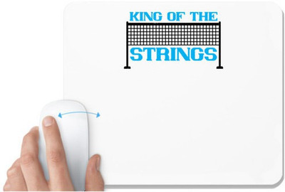 UDNAG White Mousepad 'Badminton | King of the Strings' for Computer / PC / Laptop [230 x 200 x 5mm] Mousepad(White)