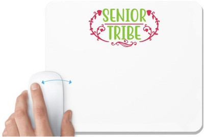 UDNAG White Mousepad 'Student teacher | Senior tribe' for Computer / PC / Laptop [230 x 200 x 5mm] Non Slip Base Mousepad(White)