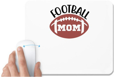 UDNAG White Mousepad 'Football | Football mom copy 2' for Computer / PC / Laptop [230 x 200 x 5mm] Non Slip Base Mousepad(White)
