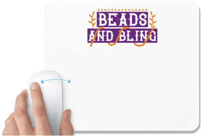 UDNAG White Mousepad 'Mardi Gras | beads and bling' for Computer / PC / Laptop [230 x 200 x 5mm] Mousepad(White)
