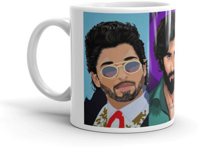 Mr UVD Allu Arjun Fans/ Allu Arjun 3 Collage Photos Premium Quality (350ml) Ceramic Coffee Mug(350 ml)