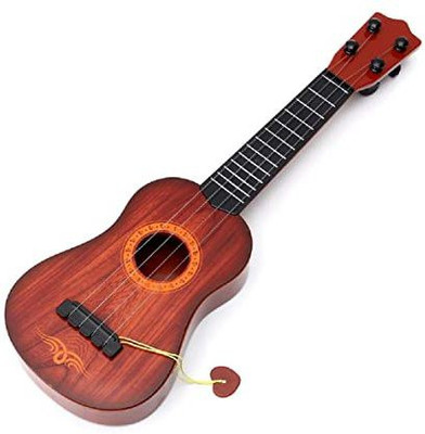 mayank & company 4-String Acoustic Learning Guitar Toy for Kids , Musical Instrument Educational Guitar Toy for Beginners for boys & girls(Brown)