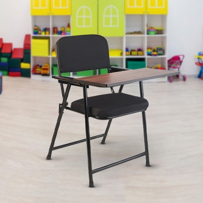 CELLBELL C62 Laika with Writing Pad Fabric Study Folding Chair(Black, Optional Installation Available)