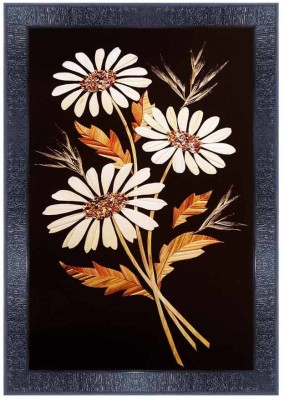 pnf Black velvet flower art Wood Photo Frames with Acrylic Sheet (Glass) 15720 Digital Reprint 14 inch x 10 inch Painting(With Frame)