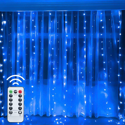 MANSAA 300 LEDs 3 m Blue Color Changing, Flickering, Steady String Rice Lights(Pack of 1)