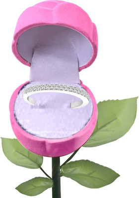 VIGHNAHARTA Alloy Cubic Zirconia Rhodium Plated Ring