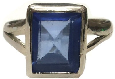 Aurra Stores Stone Sapphire Rhodium Plated Ring