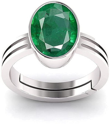 Chopra Gems Certified Emerald Panna Panchdhatu Rashi Ratan Ring for Astrological Purpose Brass Emerald Ring
