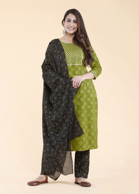 Radhika art Printed Kurta, Trouser/Pant & Dupatta Set