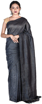 Bakshi Telecom Solid/Plain Handloom Cotton Silk Saree(Multicolor)