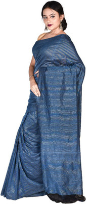 Bakshi Telecom Solid/Plain Handloom Cotton Silk Saree(Multicolor)